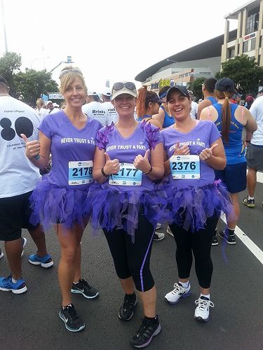 In 2014, competing in Ports of Auckland Round the Bays.