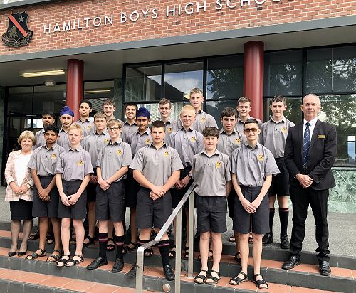 The Year 10 Leaders for 2022, with Mrs Hassall and Mr Hotham