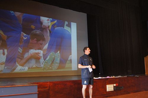 Mr Scott - with action shot in the background!