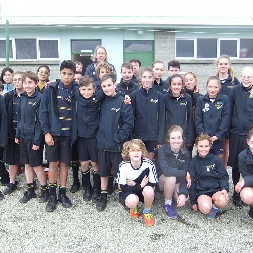 Cold but happy - our elective group at the end of some very competitive games of petanque