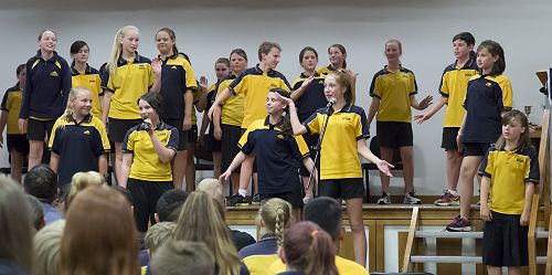 The audience wanted to sing along with our choir