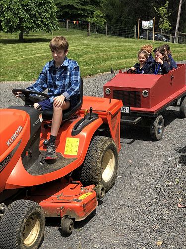 Guy Byfield giving tractor rides