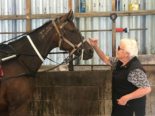 Peacehaven Village resident Win McNaughton celebra