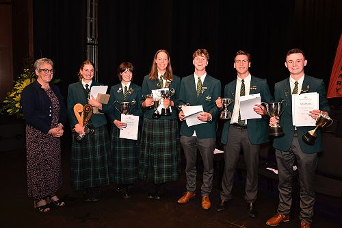 2021 Head Students - Ella Spark, Freya Kersey, Ruby Gill-Clifford, Lachie Rennie, Boston Canton, Callum Rutledge