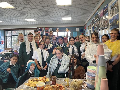 Our beloved year 9 ruler Charlotte with her faithful party-goers