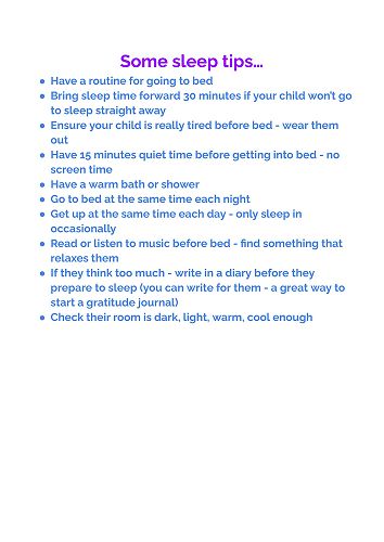 Some Sleep Tips