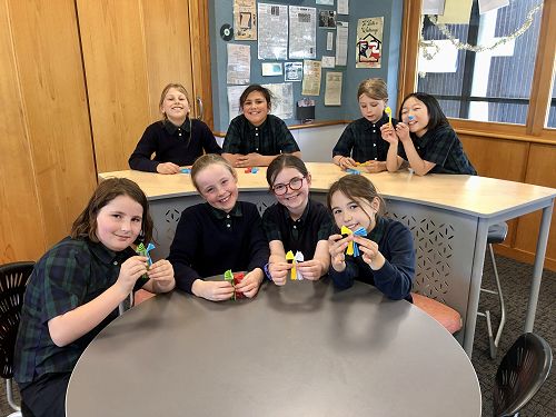 Years 4-6 with their creations.