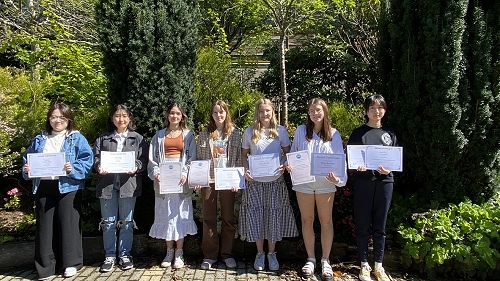 Year 11 and Year 12 Chinese Calligraphy winners and Excellent student