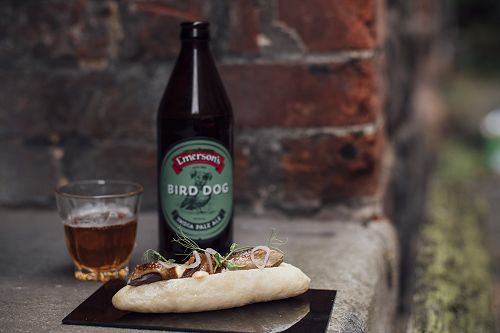 Bird Dog Beer and Hot Dog