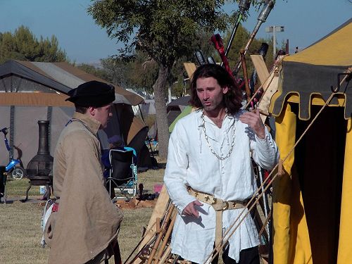 Peter Thomson as - Sir Philippe de Tournay at Great Western War, with his Squire Jaques.