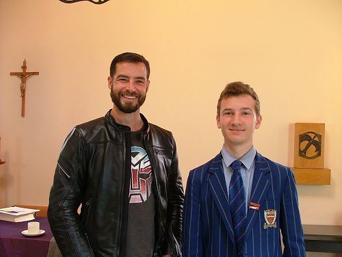 Thomas Newton (Coach) and 

Pawel Gall - scripture reading