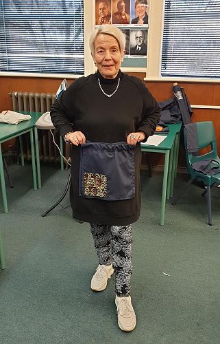 Helper at Sewing Bee - Mrs Hogg