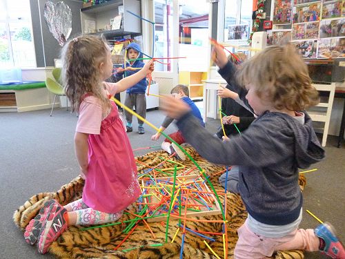 Co-constructing with friends.