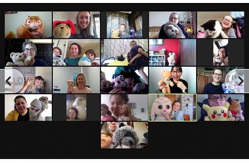 Teddy party Deaf Hub Zoom 