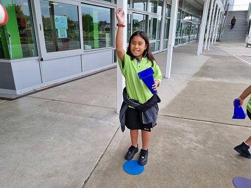 Ida taking part in P.E. 
