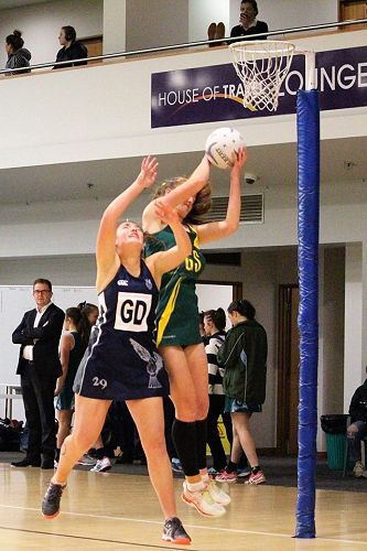 Laura Mann named as a talented player at South Island Secondary School Tournament is pictured taking a pass
