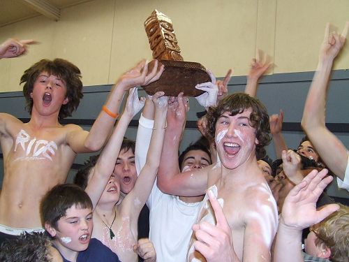 Sam Dickson - winning the House Haka competition 2007