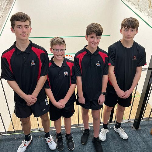 Rising stars: From left, Ashton Fisher,
Benjamin Robb, Ben Ling, and Bryn Fisher at the Canterbury Champs.