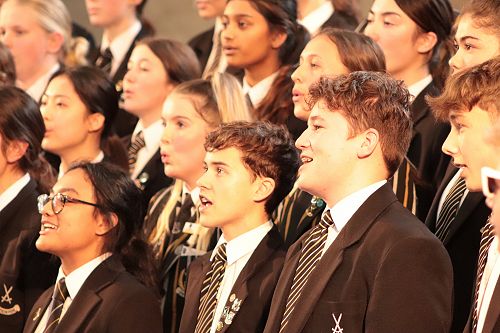 The Fitchett choir singing