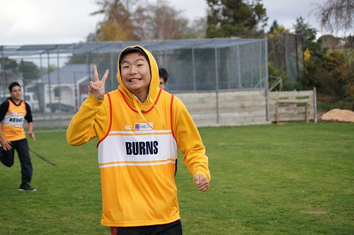 Charlie Geng competes with style in the cross country