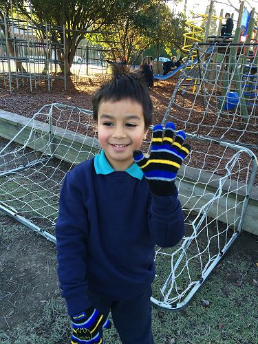 Luckily Ammon has his gloves on today!