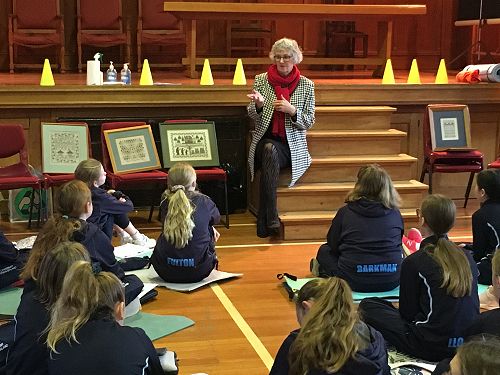 Cross stitch with Mrs Barron