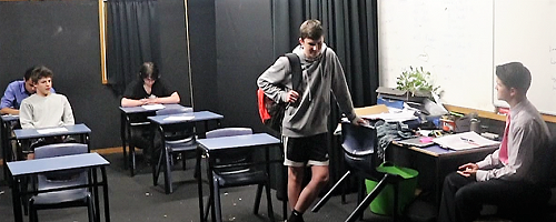 Anton and Dom in 'Detention'