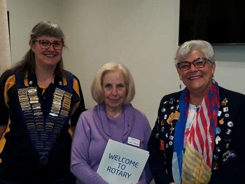 Welcome back to Rotary, Elaine.