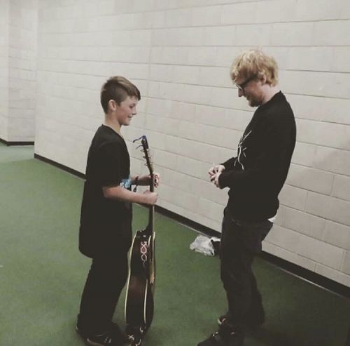 Ed Sheeran meets his idol, Rylan Urquhart