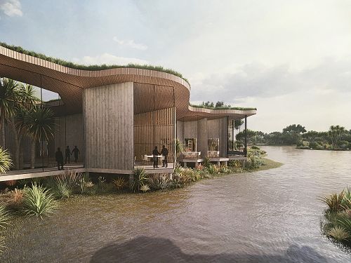 Kaituna Wetland Centre design by Georgia Pope. Photograph 