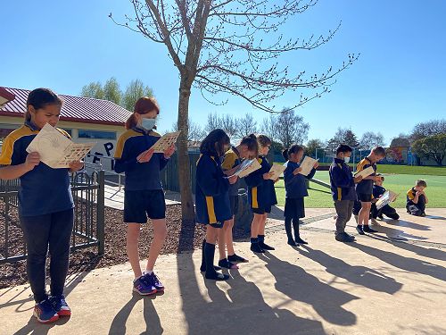 The Butterflies reading group presented their play to the class.