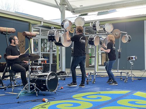 We loved how they had their drums set up.