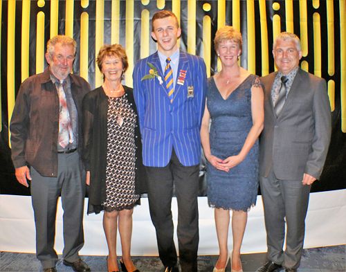 Tim, parents and grand-parents at Te Papa YES 2016 awards dinner