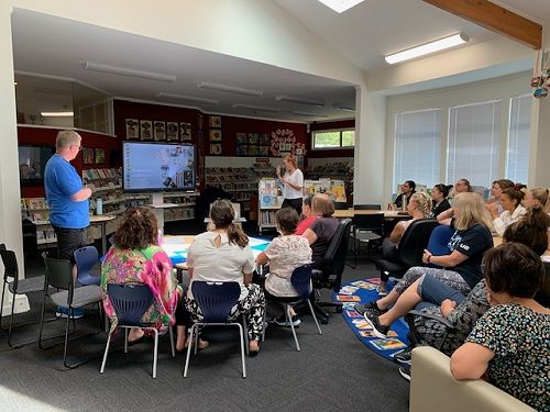 Mrs Leong and Mr Keith unpacking some of the Digital Technologies currciulum.