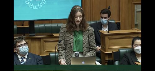 Tamara Livingstone speaks to Parliament