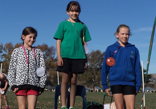 The Year 4 Girls podium