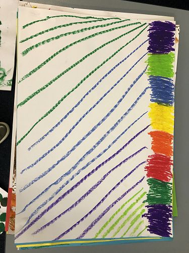 Stella explored the use of pastels.