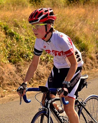 Flynn Cooper-Forster competes at the Cycling Otago Club Champs Road and Time trials