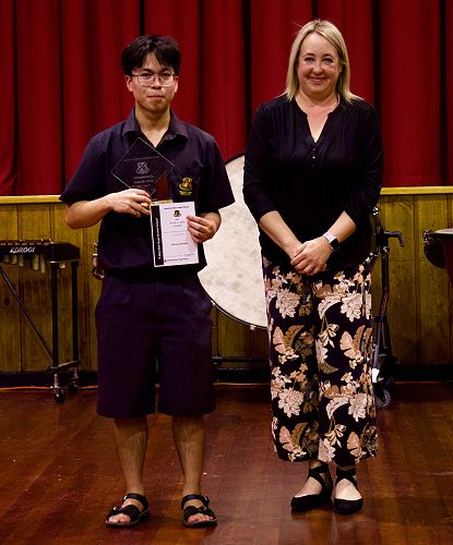 Jairus Conate with Mrs Aitchison