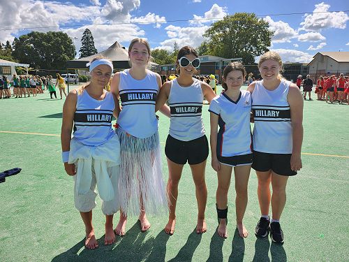 Boarders in Hillary House at Athletics afternoon