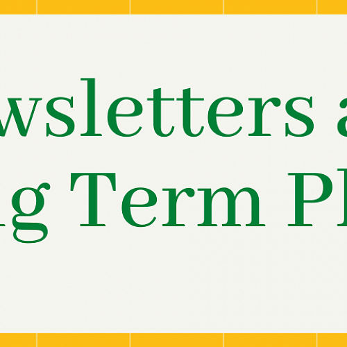 Newsletters and Long term Plans