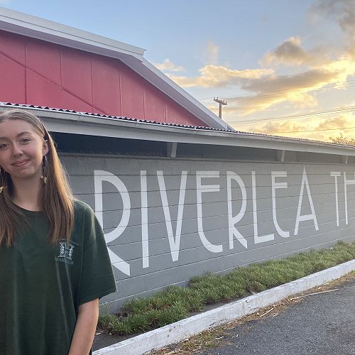 Paige outside the Riverlea Theatre