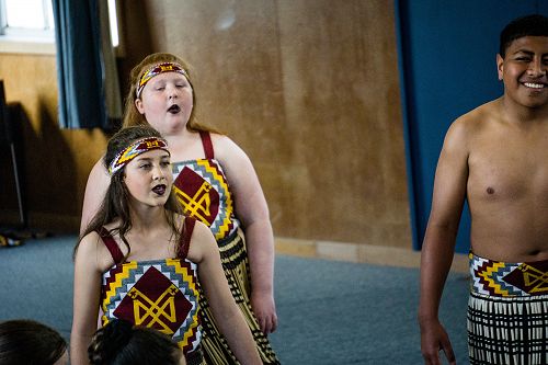 Kapa haka combined performance with St Pats