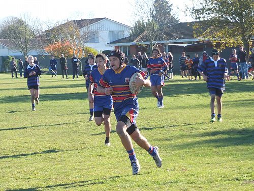 Junior Rugby Sportsman of the year - Montell Peppard in action. 