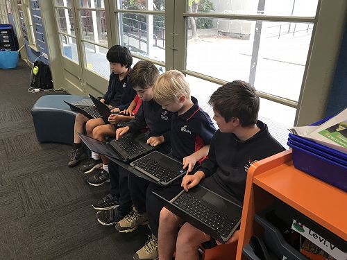 Sean, Daniel, Morne and Leon enjoying their coding session.