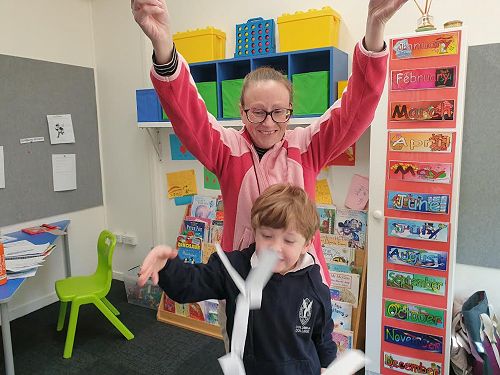 Harry and Kerry trialling their helicopters