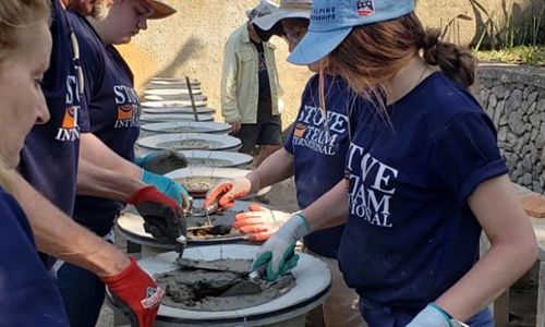 President Tom leads a team of Rotarians and family members to help build efficient, safe stoves to deliver to rural villages in Guatemala.  Rotary Rocks!