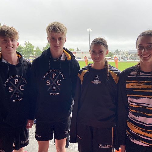 Hamish Boyd (left), Sam Hull, Renee Carey, and Tori Clark