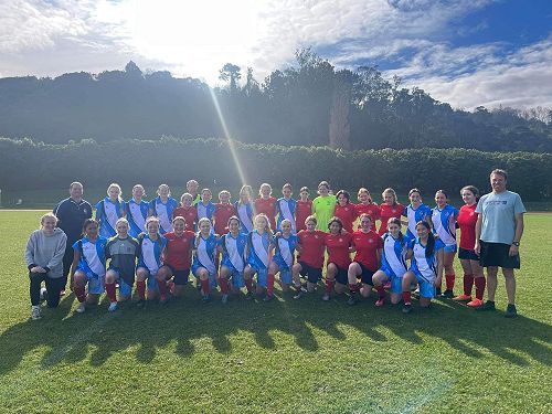 Queen's and Southland Girl's High 1st XI Football Teams