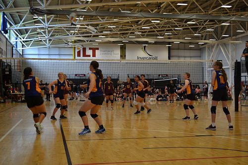 B Squad Volleyball Girls in Action